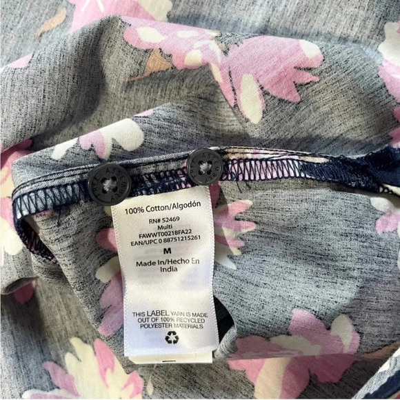 NWT Free Assembly Floral Long Sleeve Blouse - Picture 4 of 5